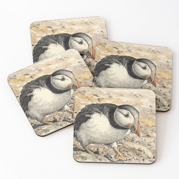 Item preview, Vintage Atlantic Puffin: Coastal Wildlife Illustration designed and sold by VistaPainterArt.