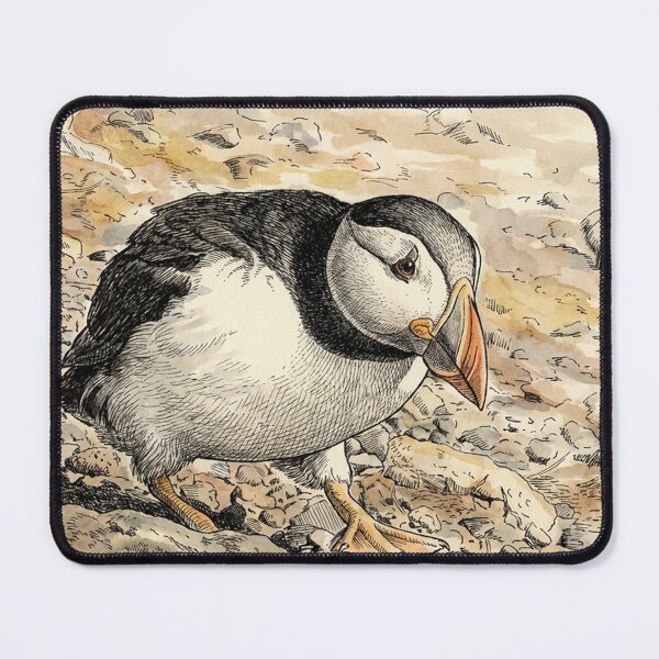 Item preview, Vintage Atlantic Puffin: Coastal Wildlife Illustration designed and sold by VistaPainterArt.