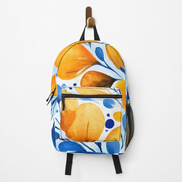 Item preview, Heart №43 Ethereal Watercolor Blue and Orange Leaf Heart designed and sold by SyberGen.