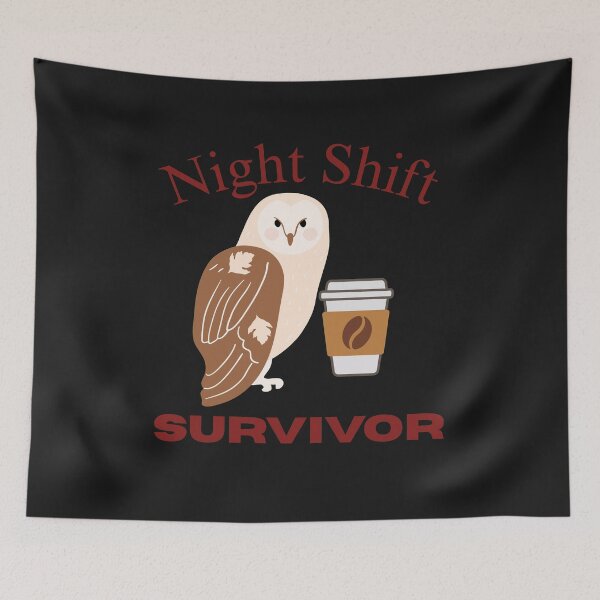 Item preview, Night Shift Survivor – Overnight Worker Humor Shirt designed and sold by Versik-.