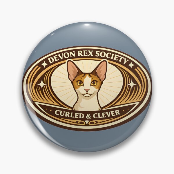 Item preview, Vintage Devon Rex Society Emblem designed and sold by postmarkpaw.