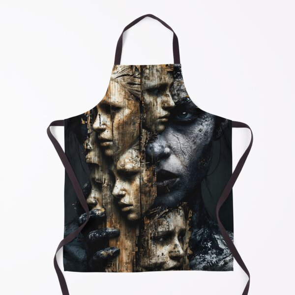 Item preview, Fragmented Faces Carved Into Wooden Pillar designed and sold by Insomnia Art Designs.