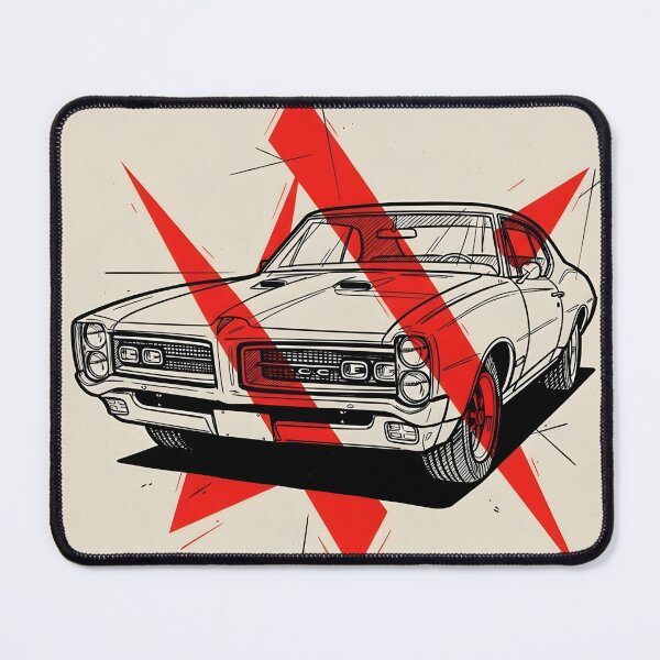 Item preview, 1969 American Muscle Car Sketch Poster – Red Racing Edition designed and sold by Motorline44.