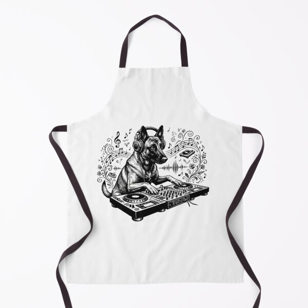 Item preview, DJ Dog – Malinois Turntable Vibes | Streetwear Music Graphic designed and sold by Beats & Barks.