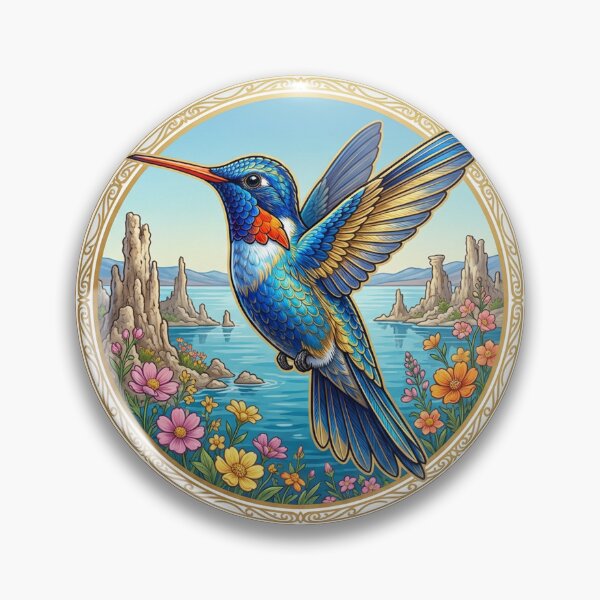 Item preview, Brilliant Hummingbird and Mono Lake designed and sold by SCHummingbirds.