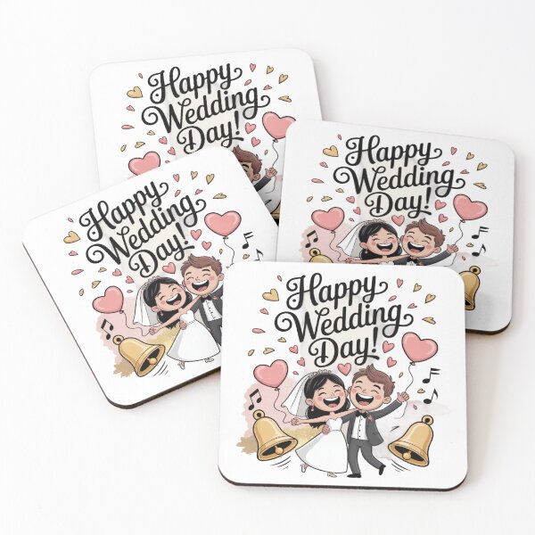 Item preview, Happy Wedding Day! Joyful Dancing Bride & Groom Celebration designed and sold by Midnight Veil Designs.