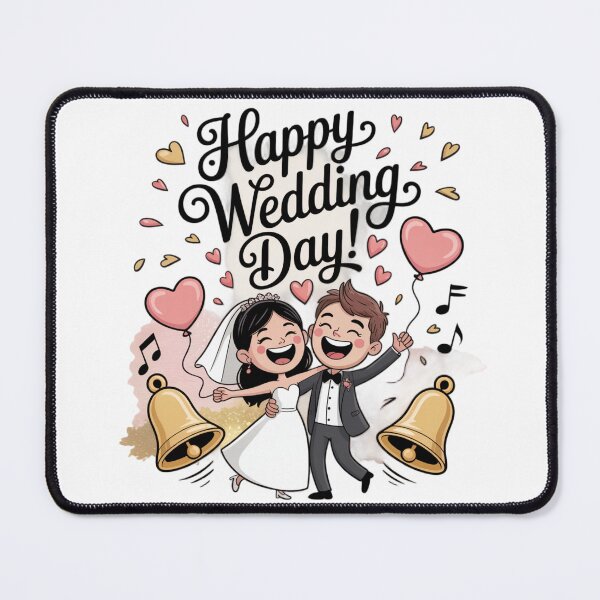 Item preview, Happy Wedding Day! Joyful Dancing Bride & Groom Celebration designed and sold by Midnight Veil Designs.