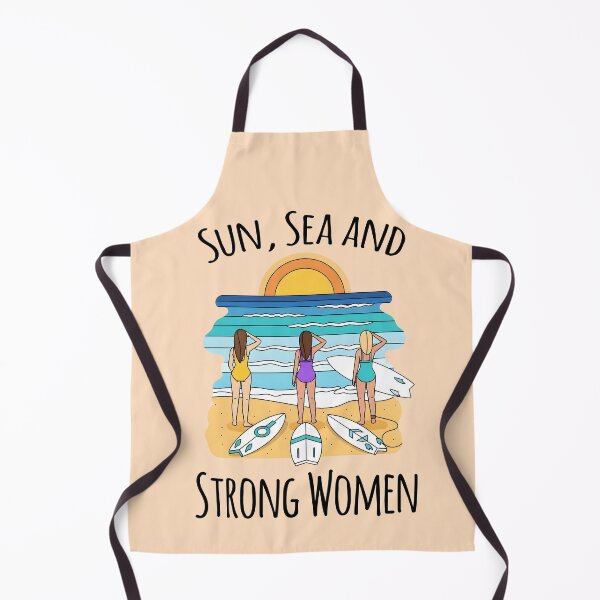 Item preview, Sun, Sea and Strong Women – Female Surf Beach Illustration designed and sold by Sea Gem.