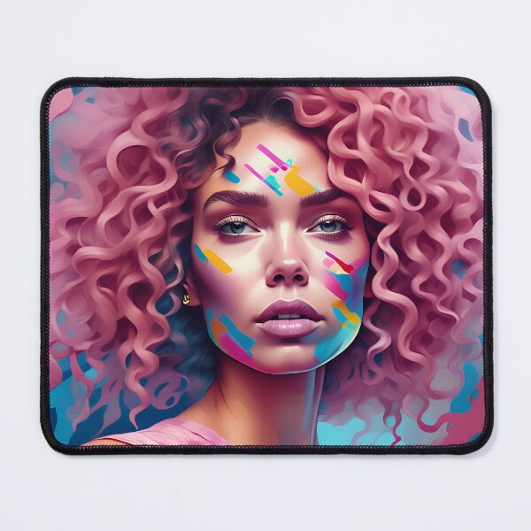 Item preview, Pink Curly Haired Woman designed and sold by Your Style, My Designs.