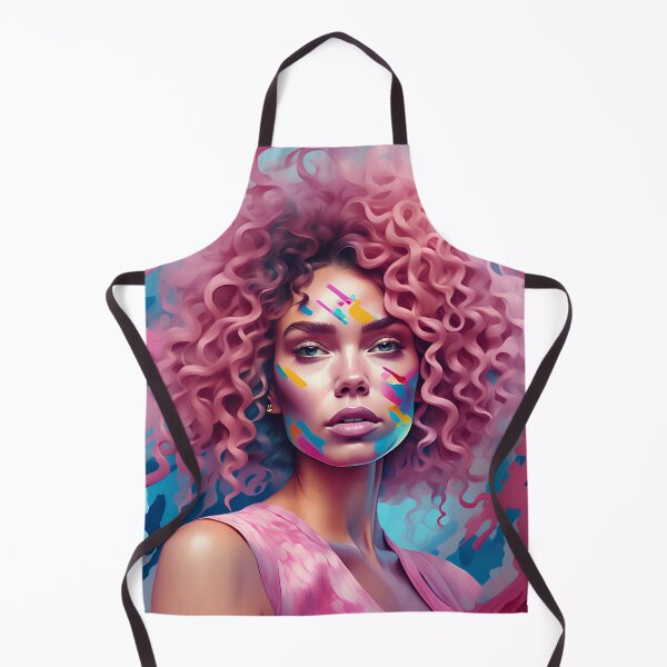 Item preview, Pink Curly Haired Woman designed and sold by Your Style, My Designs.