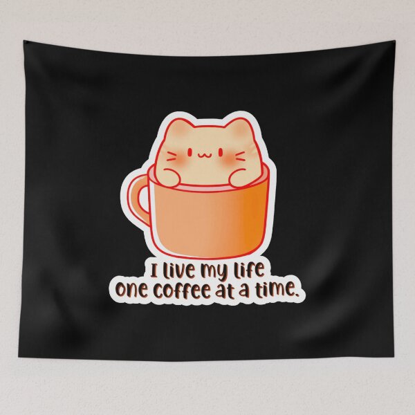 Item preview, Pippa Coffeecat - I live my life one coffee at a time. designed and sold by Newdlebobs.