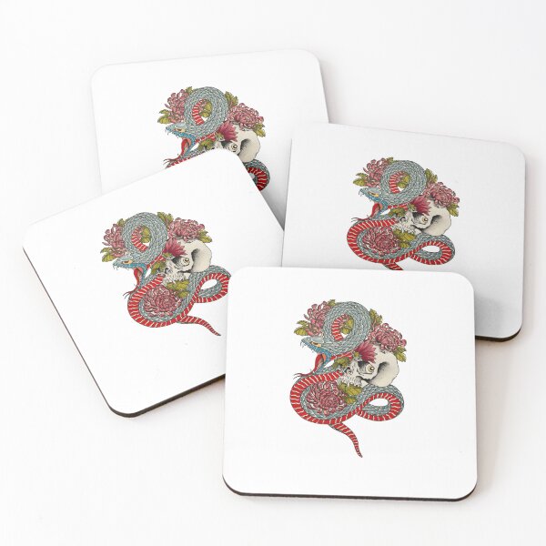 Item preview, Traditional Japanese Snake and Skull - Irezumi Tattoo Art designed and sold by Mistique ✨.