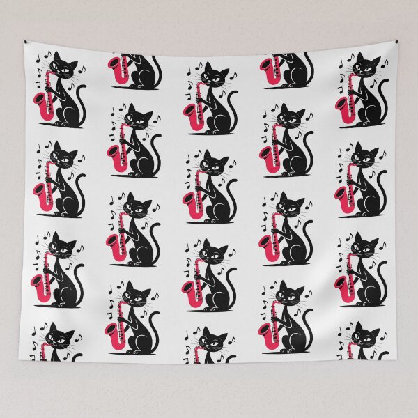 Item preview, Saxophone Cat Classic T-shirt designed and sold by PaulaArtworks.