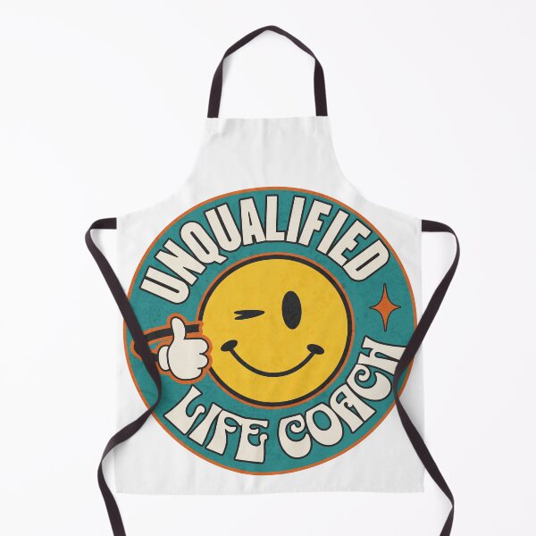 Item preview, Unqualified Life Coach Retro Smiley Sticker – Funny Vintage 70s Style Motivational Humor designed and sold by Retro Callback.