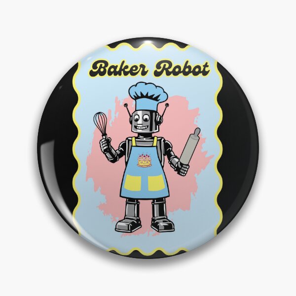 Item preview, Baker Robot Fun Bakery designed and sold by Shedronpanda.