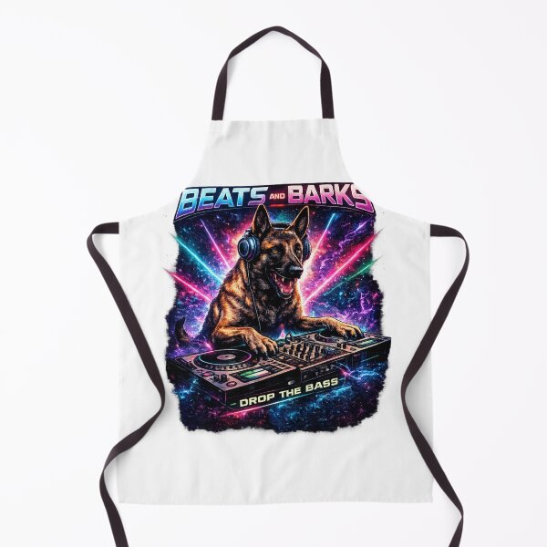 Item preview, Beats & Barks – Malinois DJ Full Chest Neon Edition designed and sold by Beats & Barks.