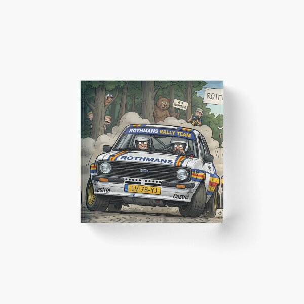 Item preview, Ford Escort MK2 cartoon designed and sold by Racing Art Store.