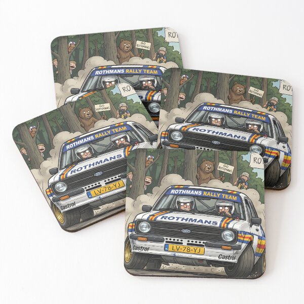 Item preview, Ford Escort MK2 cartoon designed and sold by Racing Art Store.