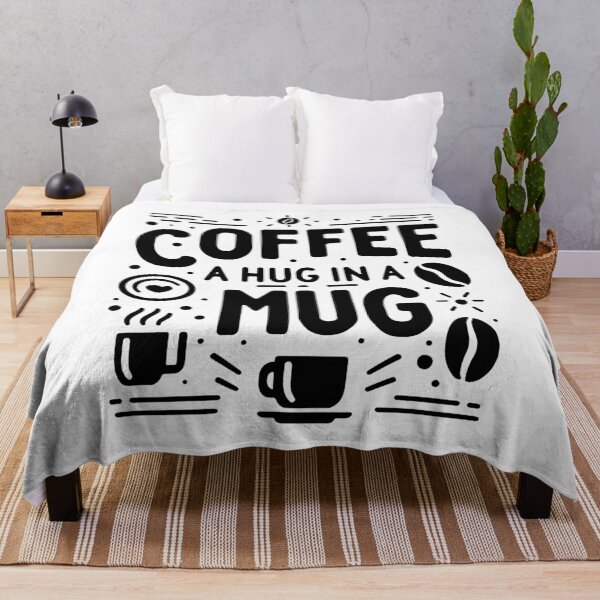 Item preview, Coffee A Hug In A Mug – Cute Coffee Quote Typography Design designed and sold by Lulunza.