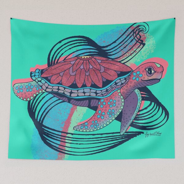 Item preview, Sea Turtle in Pink designed and sold by Free-Spirit-Meg.