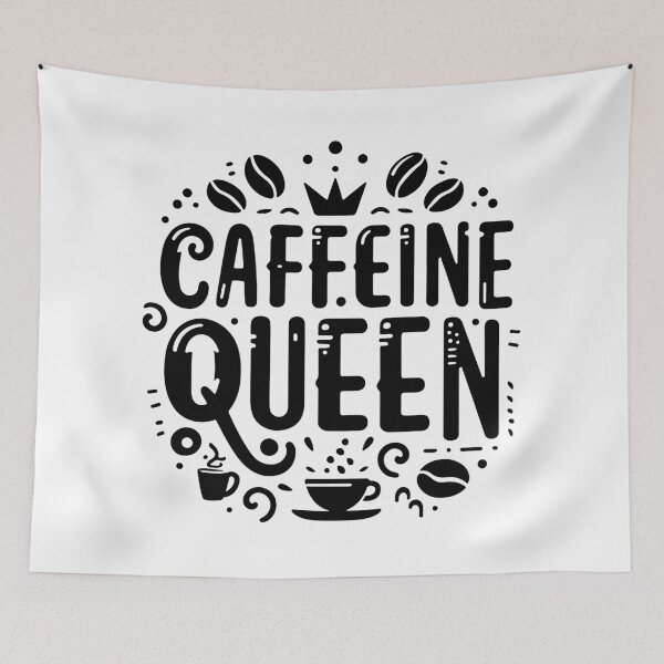 Item preview, Caffeine Queen – Funny Coffee Lover Typography Design designed and sold by Lulunza.