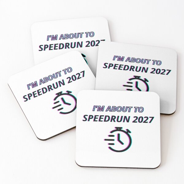 Item preview, I’m About to Speedrun 2027 – Minimalist Stopwatch Gamer Text Design designed and sold by PHRASEandSTYLE.