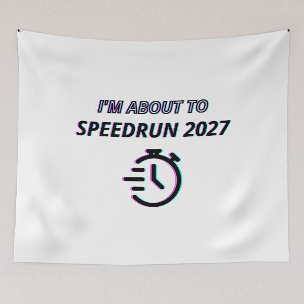 Item preview, I’m About to Speedrun 2027 – Minimalist Stopwatch Gamer Text Design designed and sold by PHRASEandSTYLE.