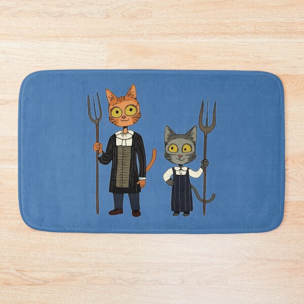 Item preview, Cat and Kitty based on Grant Wood's painting 'American Gothic' designed and sold by Natalia-Vlad.