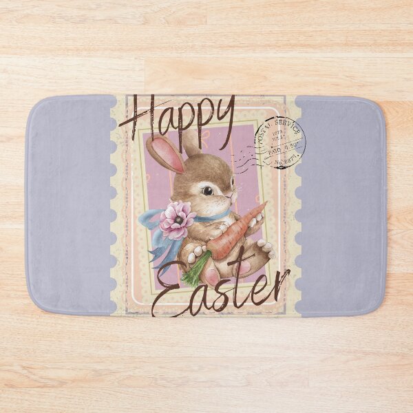 Item preview, Happy Easter Vintage Bunny Rabbit Stamp Antique Aesthetic designed and sold by Forevermore.