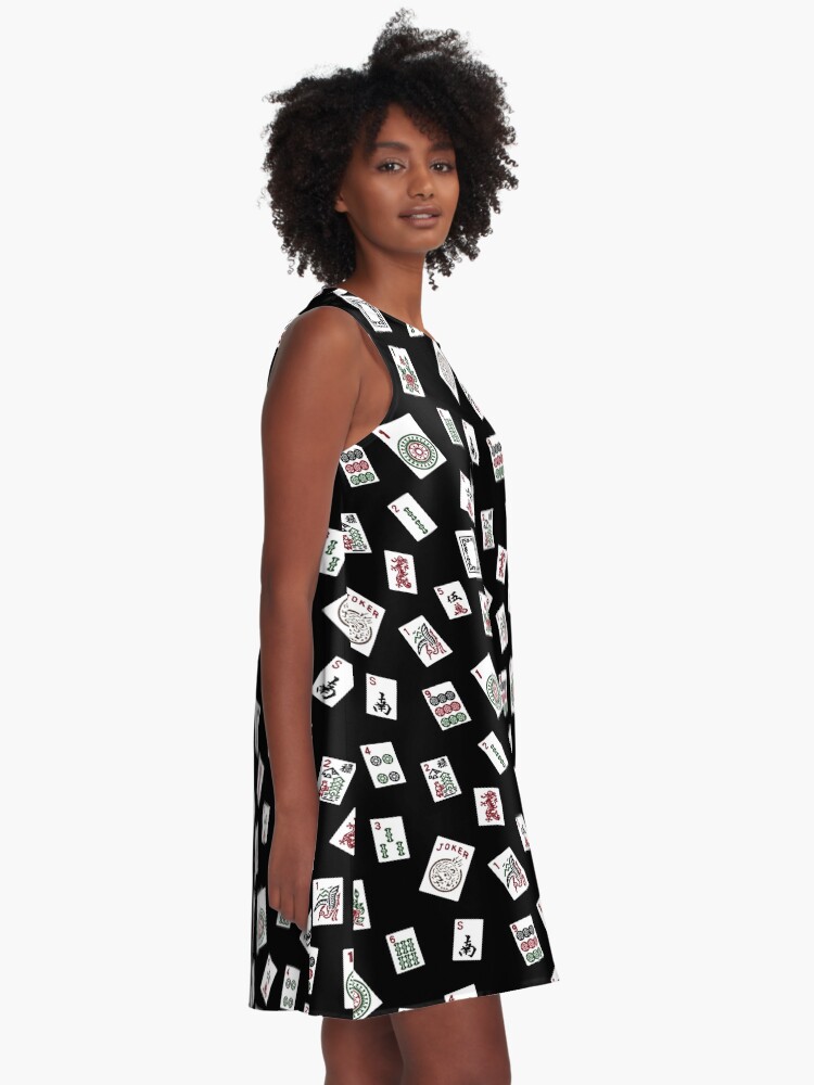 Alternate view of Black Mahjong A-Line Dress