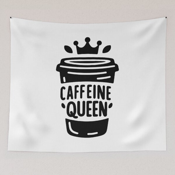 Item preview, Caffeine Queen Coffee Cup Minimal Typography designed and sold by Lulunza.