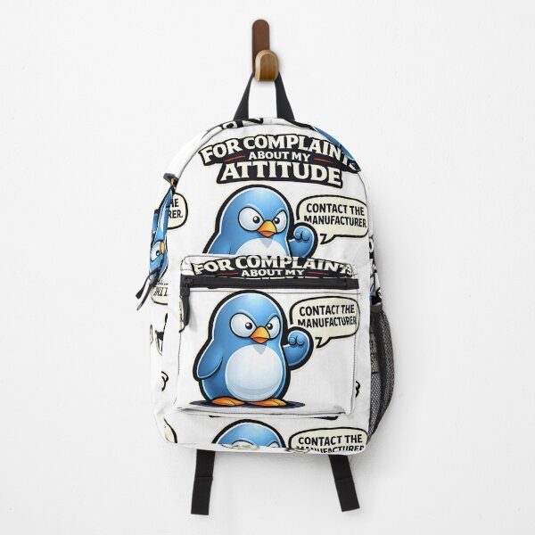 Item preview, For Complaints About My Attitude Contact The Manufacturer – Funny Penguin Quote designed and sold by squirrel and hat.