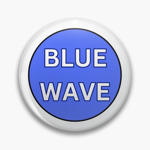 Item preview, BLUE WAVE - BOLD WHITE TEXT IN BLUE CIRCLE designed and sold by DesignsRobby.