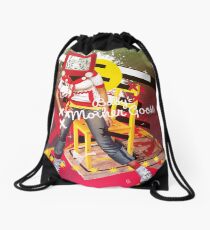 bird bate Drawstring Bag