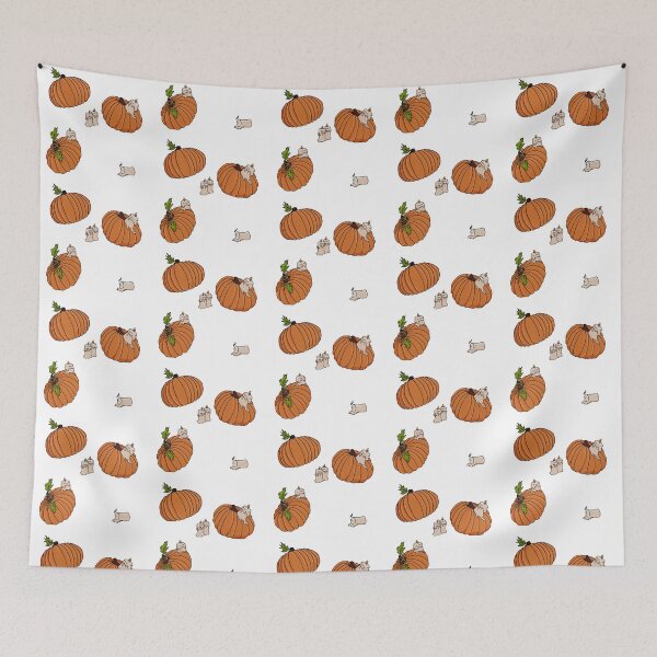 Item preview, Pumpkin and candles pattern drawing designed and sold by InqDropArt.