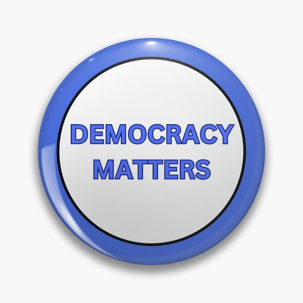 Item preview, DEMOCRACY MATTERS - BOLD BLUE TEXT designed and sold by DesignsRobby.
