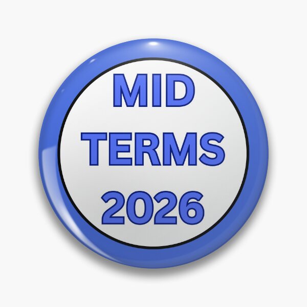 Item preview, MID TERMS 2026 - BOLD BLUE TEXT IN CIRCLE designed and sold by DesignsRobby.