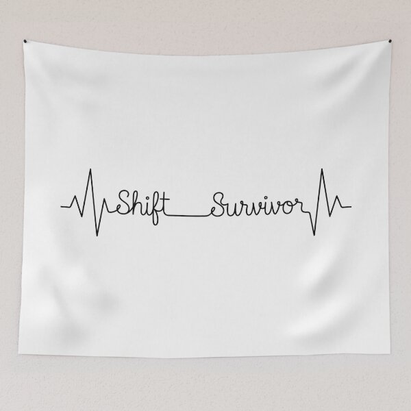 Item preview, Shift Survivor Heartbeat Line designed and sold by NeonTeePrint.