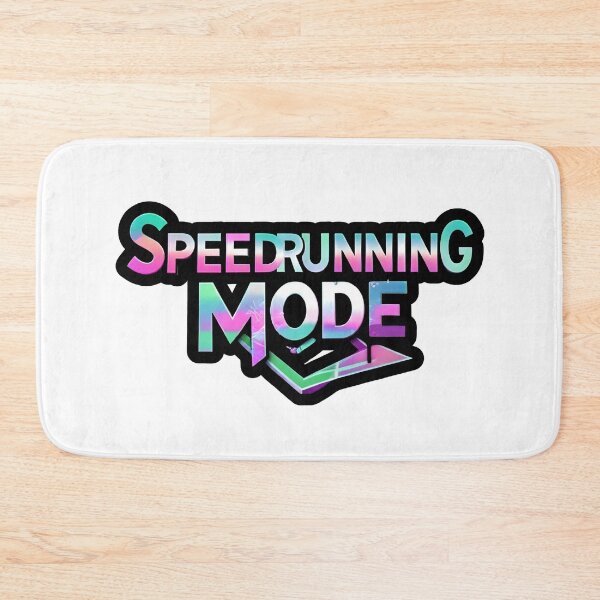 Item preview, Speedrunning Mode – Neon Gradient Text Aesthetic Gaming Design designed and sold by PHRASEandSTYLE.