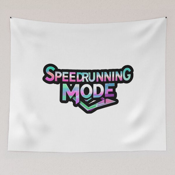 Item preview, Speedrunning Mode – Neon Gradient Text Aesthetic Gaming Design designed and sold by PHRASEandSTYLE.