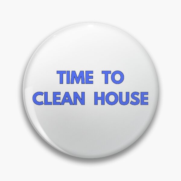 Item preview, TIME TO CLEAN HOUSE ~ BOLD BLUE TEXT designed and sold by DesignsRobby.