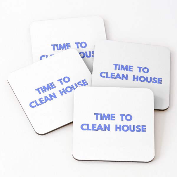 Item preview, TIME TO CLEAN HOUSE ~ BOLD BLUE TEXT designed and sold by DesignsRobby.
