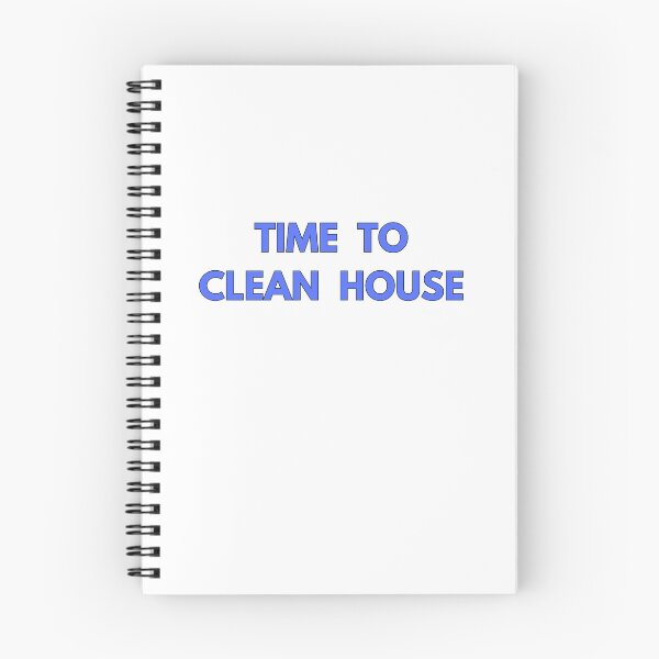 Item preview, TIME TO CLEAN HOUSE ~ BOLD BLUE TEXT designed and sold by DesignsRobby.