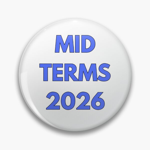 Item preview, MID TERMS 2026 ~ BOLD BLUE TEXT designed and sold by DesignsRobby.