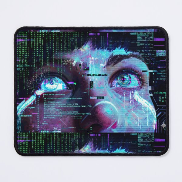 Item preview, Hacker Vision - Retro Futuristic Glitch Portrait designed and sold by VictorPrimo.