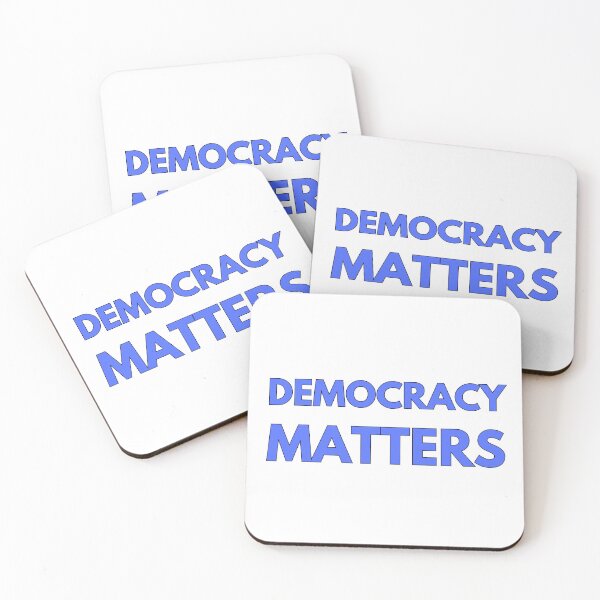 Item preview, DEMOCRACY MATTERS ~ BOLD BLUE TEXT designed and sold by DesignsRobby.
