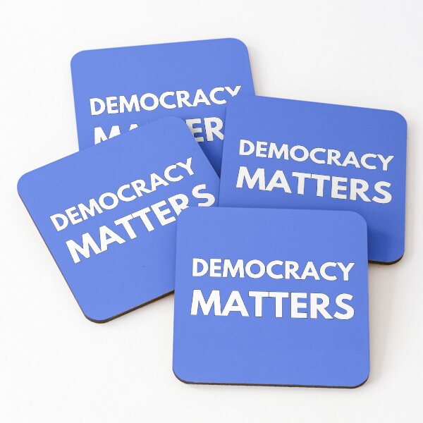 Item preview, DEMOCRACY MATTERS ~ BOLD WHITE TEXT designed and sold by DesignsRobby.