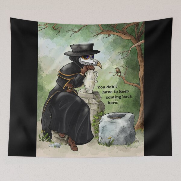 Item preview, "You don't have to keep coming back here." - Mabel's Mask designed and sold by Lauren Eldridge-Murray.