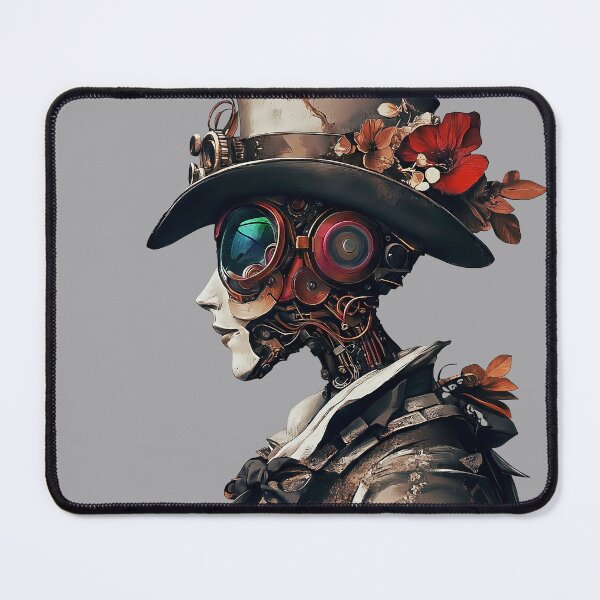 Item preview, Gothic Steampunk Automaton – Floral Android Lady designed and sold by The Visual Syllabus.