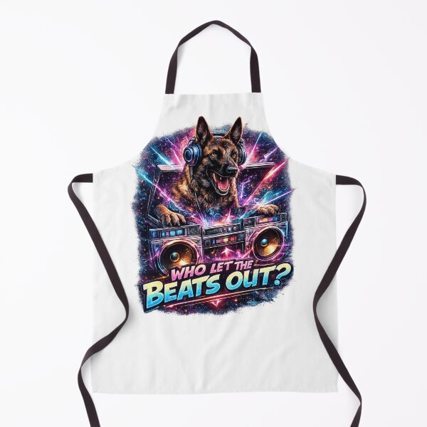 Item preview, Who Let The Beats Out? – DJ Dog Neon Rave Edition designed and sold by Beats & Barks.